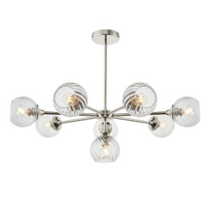 Gallery Direct Allegra 8 Pendant Light Bright Nickel | Shackletons