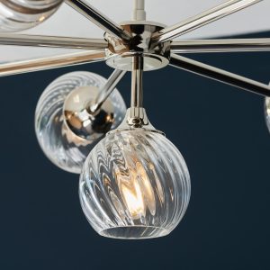 Gallery Direct Allegra 8 Pendant Light Bright Nickel | Shackletons