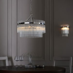 Gallery Direct Marietta 5 Pendant Light Bright Nickel | Shackletons