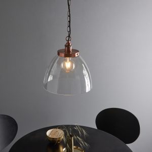 Gallery Direct Hansen Grand 1 Pendant Light Aged Copper | Shackletons