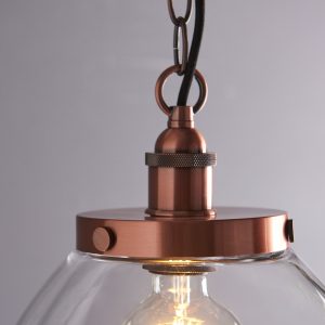 Gallery Direct Hansen Grand 1 Pendant Light Aged Copper | Shackletons