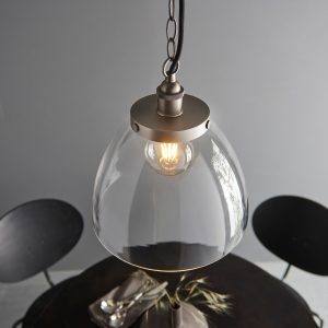 Gallery Direct Hansen Grand 1 Pendant Light Brushed Silver | Shackletons