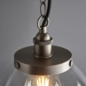 Gallery Direct Hansen Grand 1 Pendant Light Brushed Silver | Shackletons