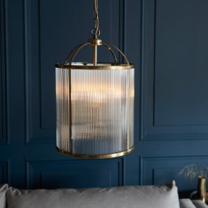 Gallery Direct Lambeth Ribbed 4lt Pendant | Shackletons