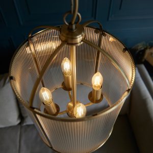 Gallery Direct Lambeth Ribbed 4lt Pendant | Shackletons
