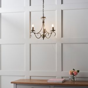 Gallery Direct Bernice 3 Pendant Light Antique Brass | Shackletons