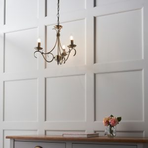 Gallery Direct Bernice 3 Pendant Light Antique Brass | Shackletons
