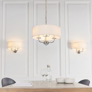 Gallery Direct Nixon 3 Pendant Light Bright Nickel | Shackletons