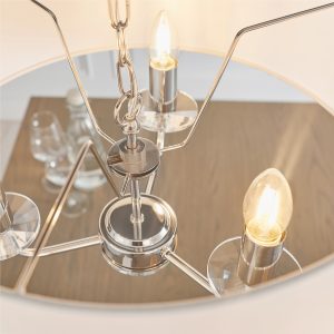 Gallery Direct Nixon 3 Pendant Light Bright Nickel | Shackletons