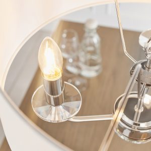 Gallery Direct Nixon 3 Pendant Light Bright Nickel | Shackletons