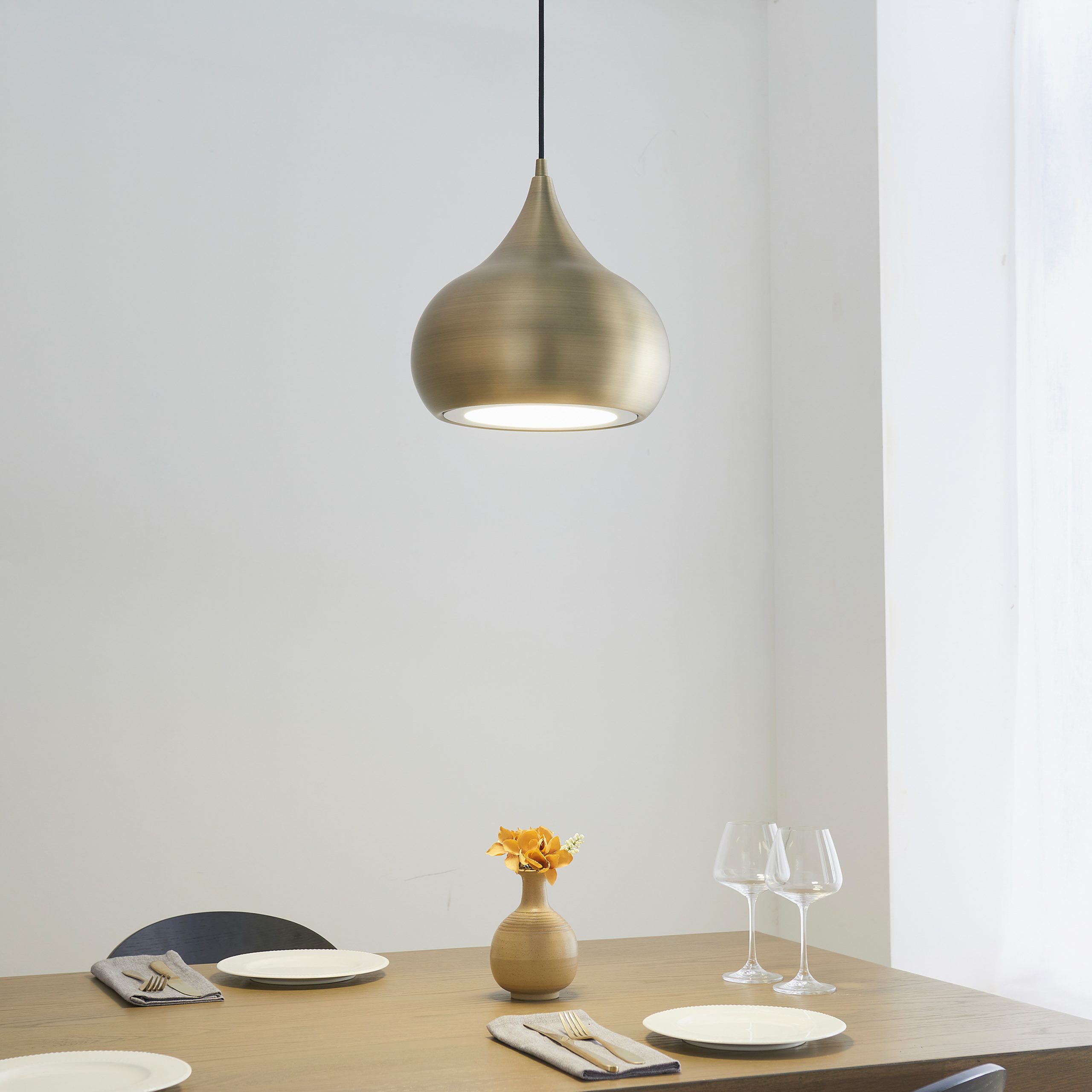 Gallery Direct Brosnan Pendant Light Antique Brass
