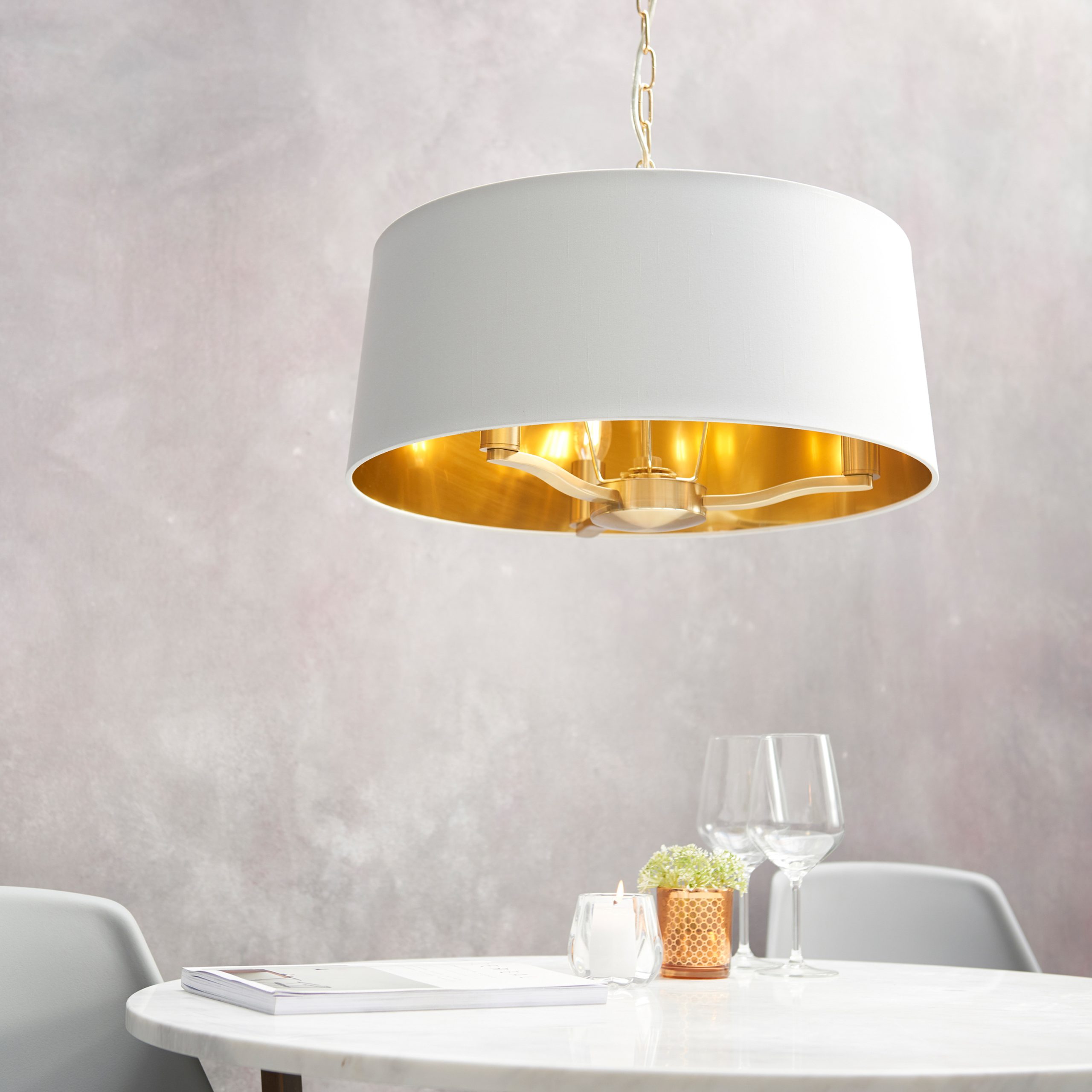 Gallery Direct Harvey 1 Pendant Light Brushed Gold