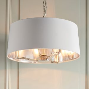 Gallery Direct Harvey 1 Pendant Light Bright Nickel | Shackletons