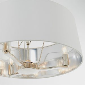 Gallery Direct Harvey 1 Pendant Light Bright Nickel | Shackletons