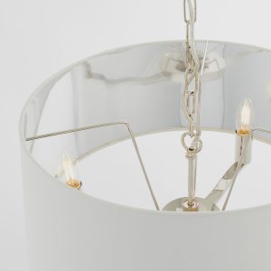 Gallery Direct Harvey 1 Pendant Light Bright Nickel | Shackletons