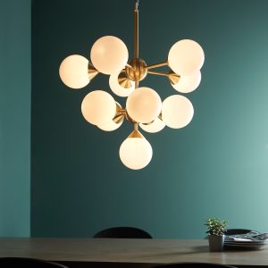 Gallery Direct Oscar 11 Pendant Light Brushed Gold | Shackletons