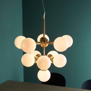 Gallery Direct Oscar 11 Pendant Light Brushed Gold | Shackletons