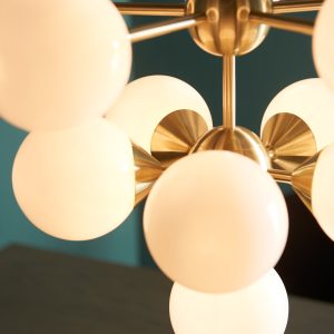 Gallery Direct Oscar 11 Pendant Light Brushed Gold | Shackletons