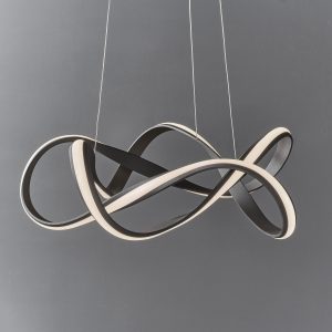 Gallery Direct Synergy Pendant Coffee White 600 1365mm | Shackletons