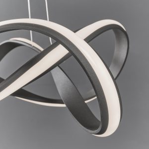 Gallery Direct Synergy Pendant Coffee White 600 1365mm | Shackletons