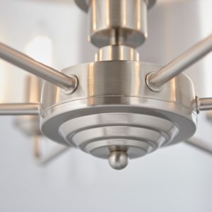 Gallery Direct Highclere 6 Pendant Light Chrome  Natural | Shackletons