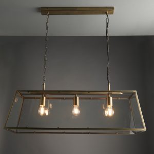 Gallery Direct Hurst 3 Pendant Light Antique Brass | Shackletons