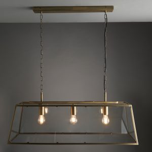 Gallery Direct Hurst 3 Pendant Light Antique Brass | Shackletons