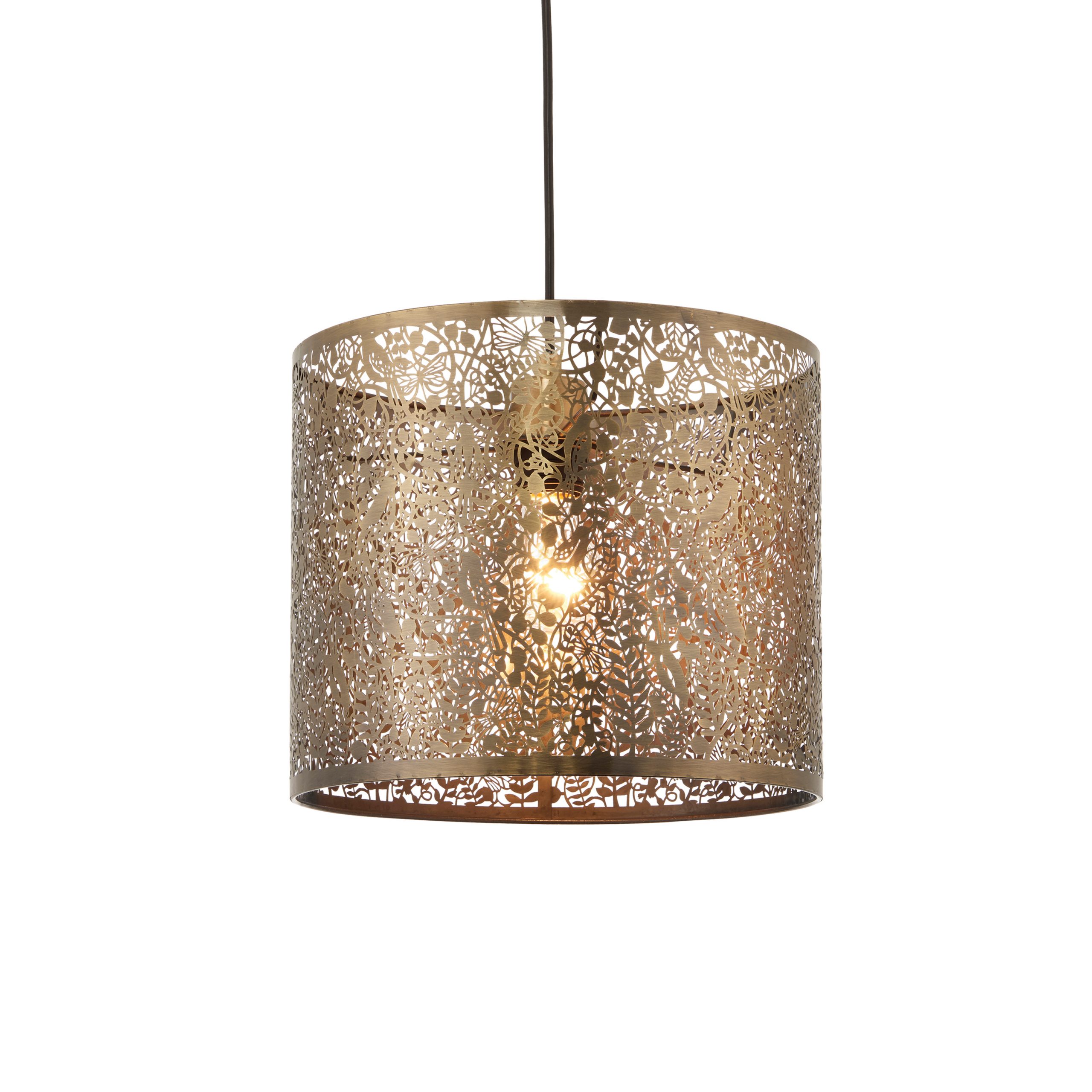 Gallery Direct Secret Garden Pendant Brass Small | Shackletons