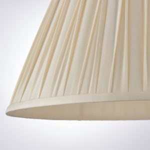 Gallery Direct Chatsworth 1 Shade Light Ivory 260x200x405mm | Shackletons