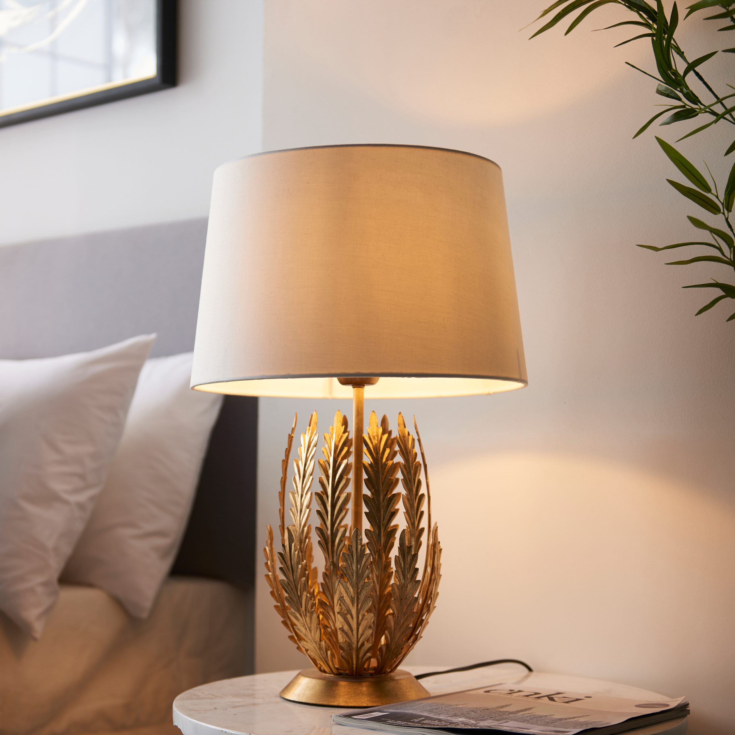 Gallery Direct Delphine 1 Table Lamp Gold Leaf