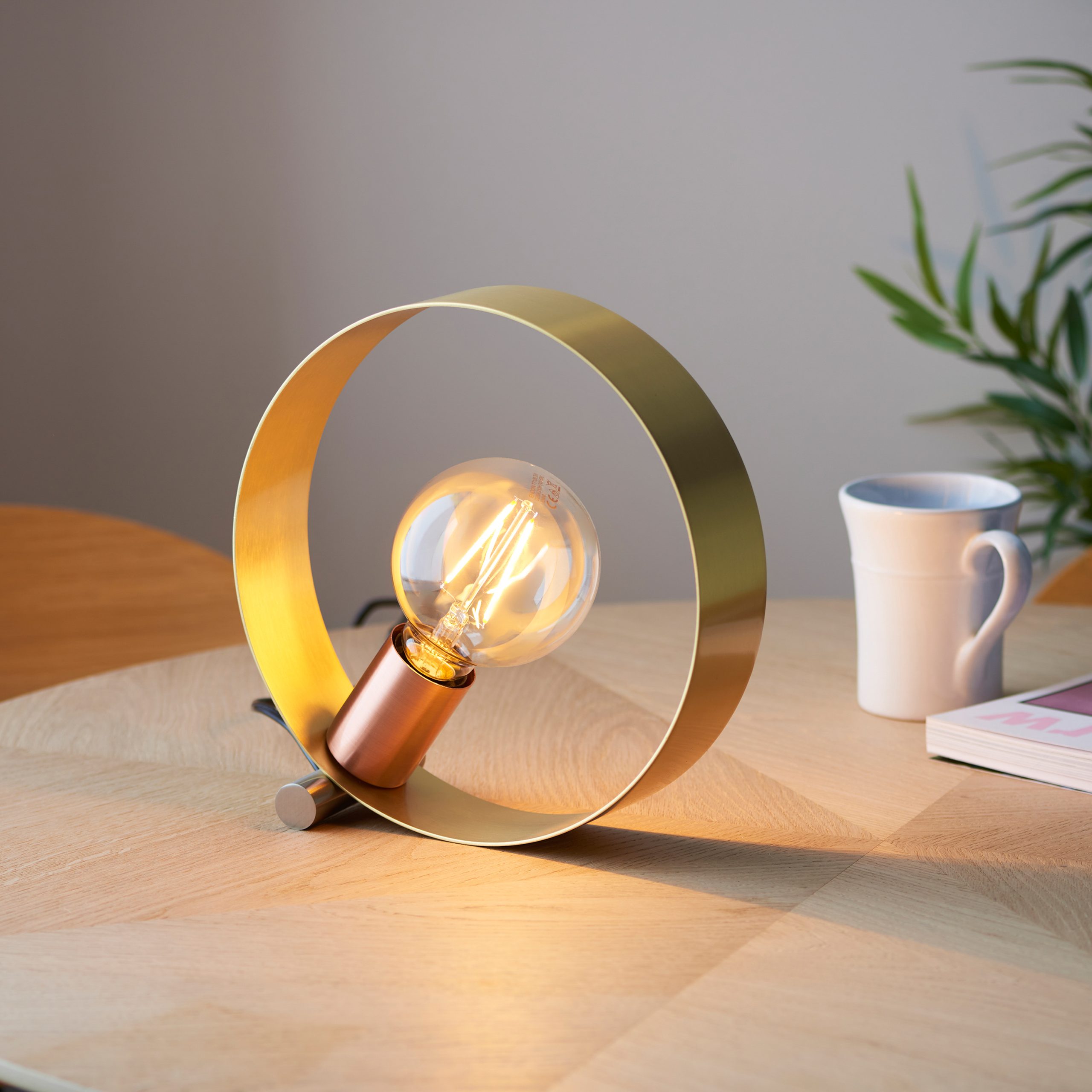 Gallery Direct Hoop Table Lamp Brushed Gold