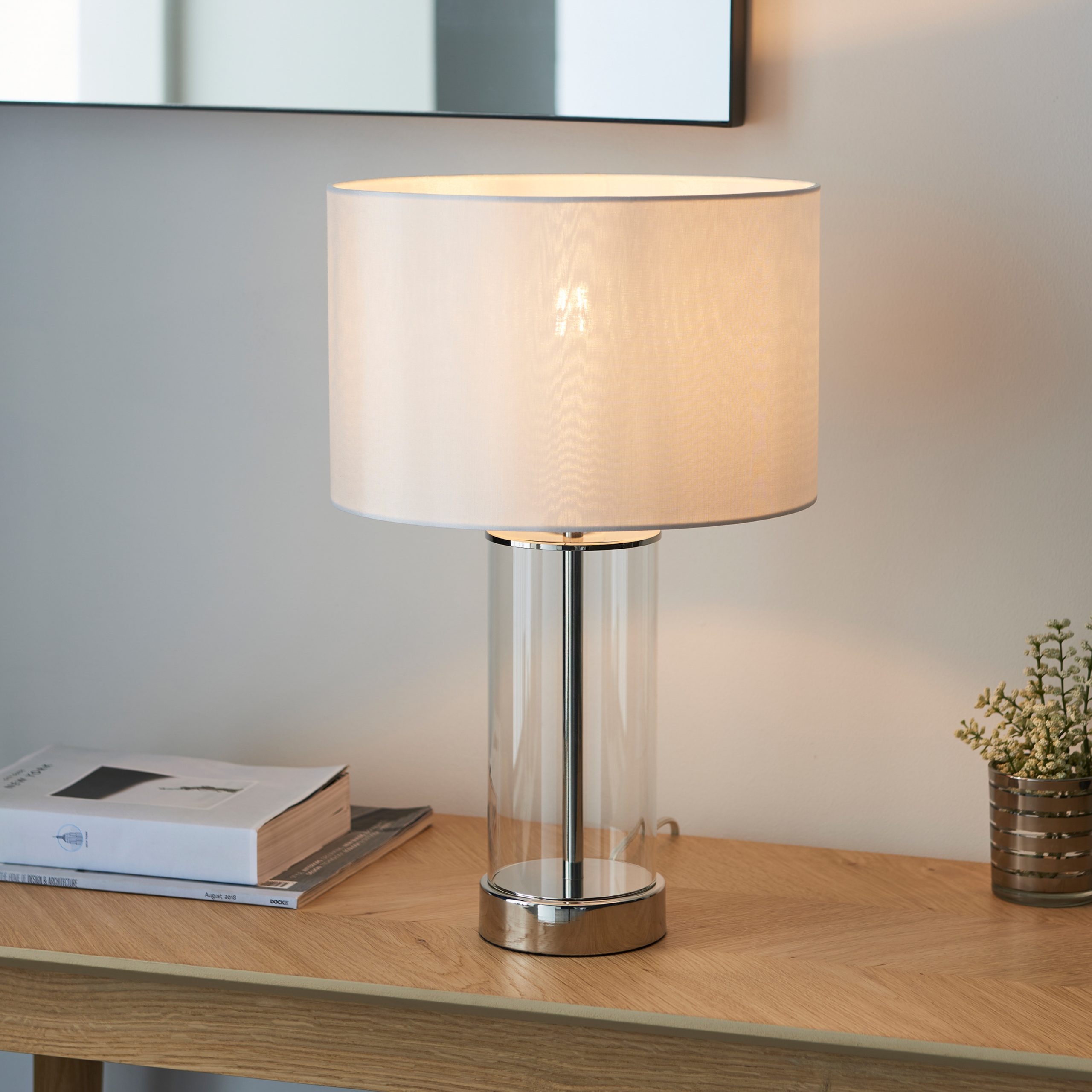 Gallery Direct Lessina Table Lamp Nickel