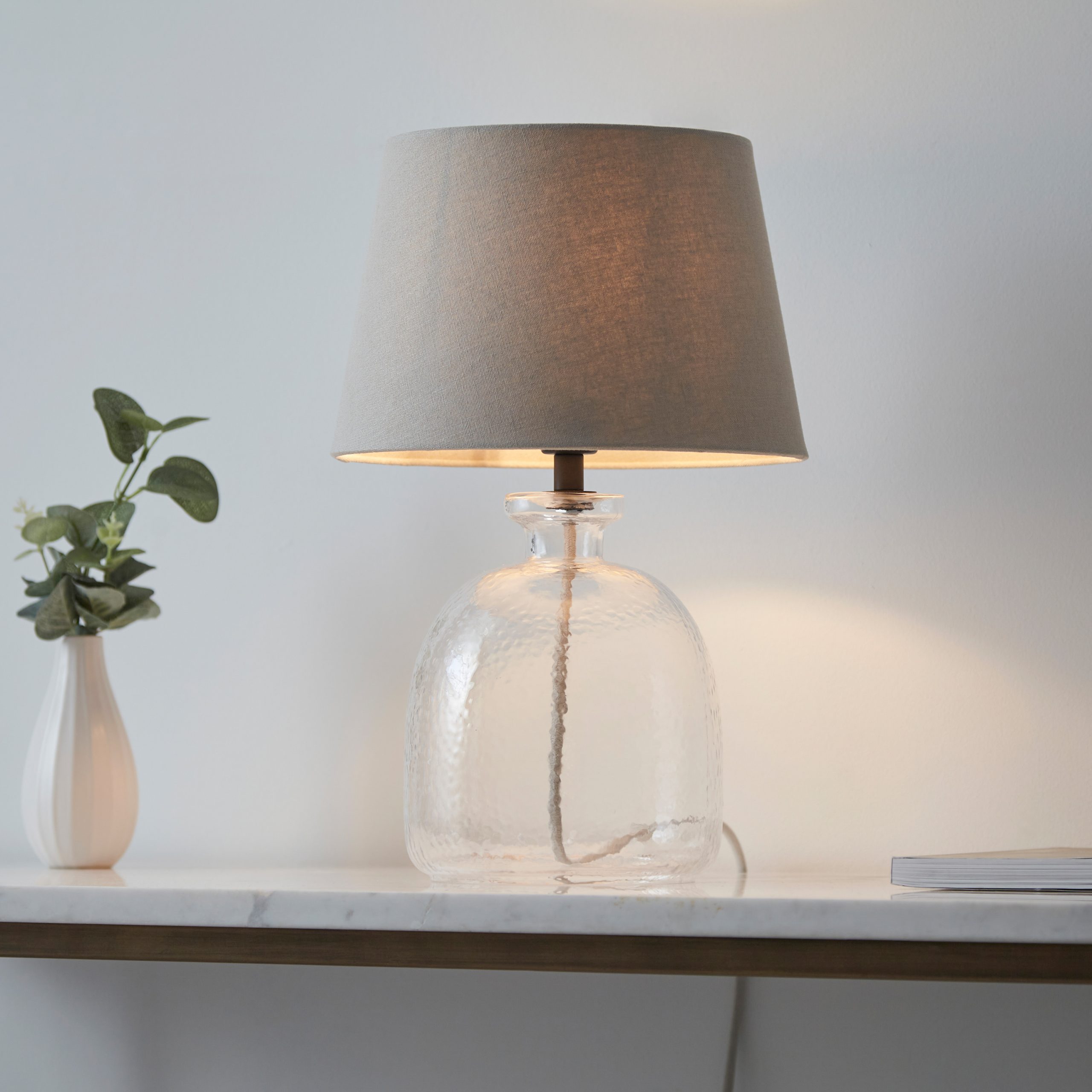 Gallery Direct Lyra Table Lamp Clear / Grey