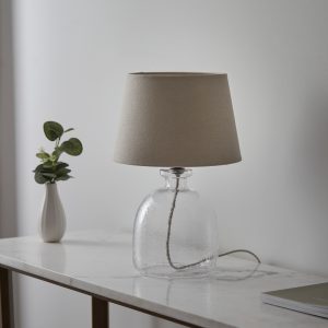 Gallery Direct Lyra Table Lamp Clear  Grey | Shackletons