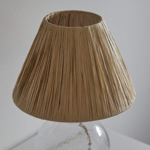 Gallery Direct Lyra Table Lamp Clear  Natural Raffia | Shackletons
