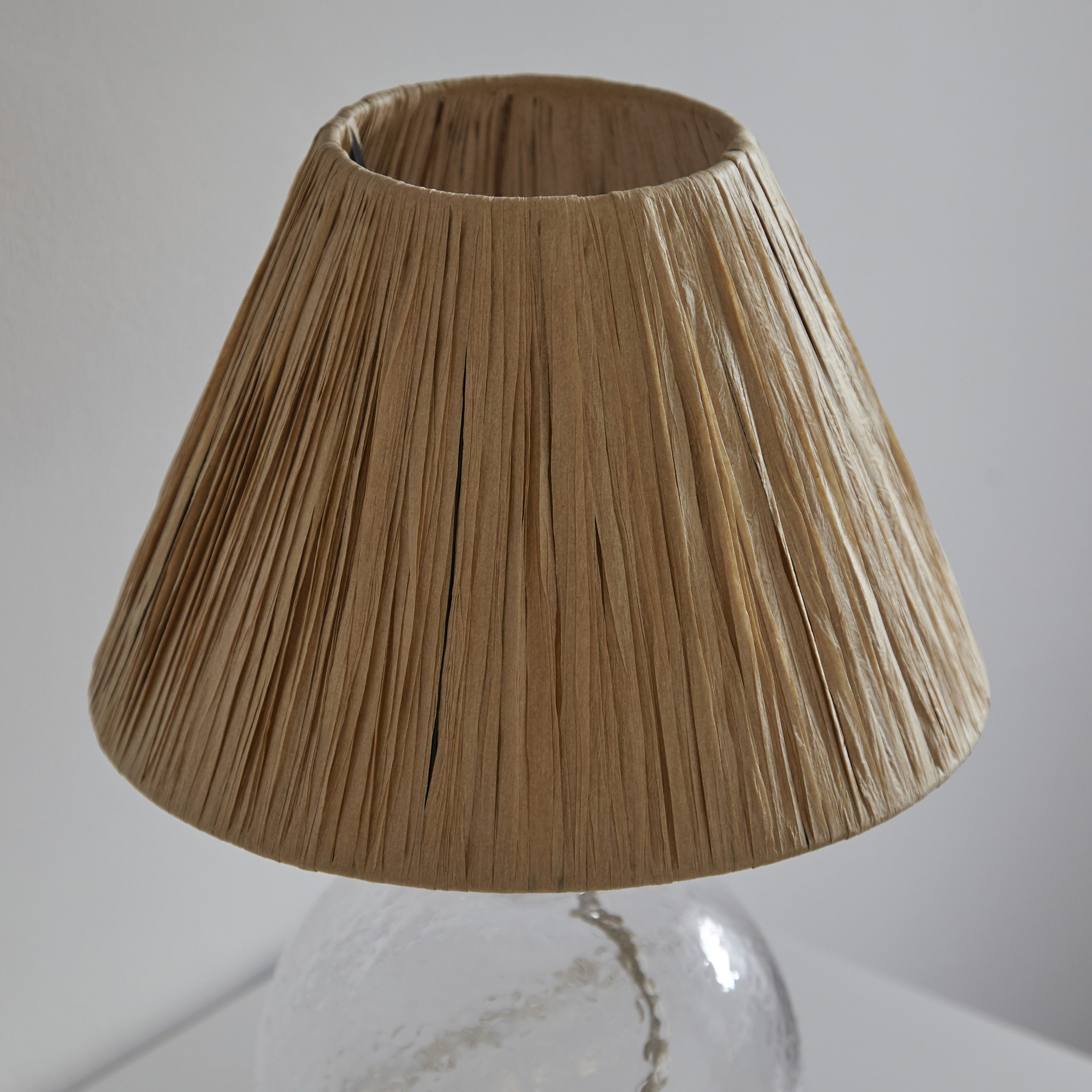Gallery Direct Lyra Table Lamp Clear / Natural Raffia