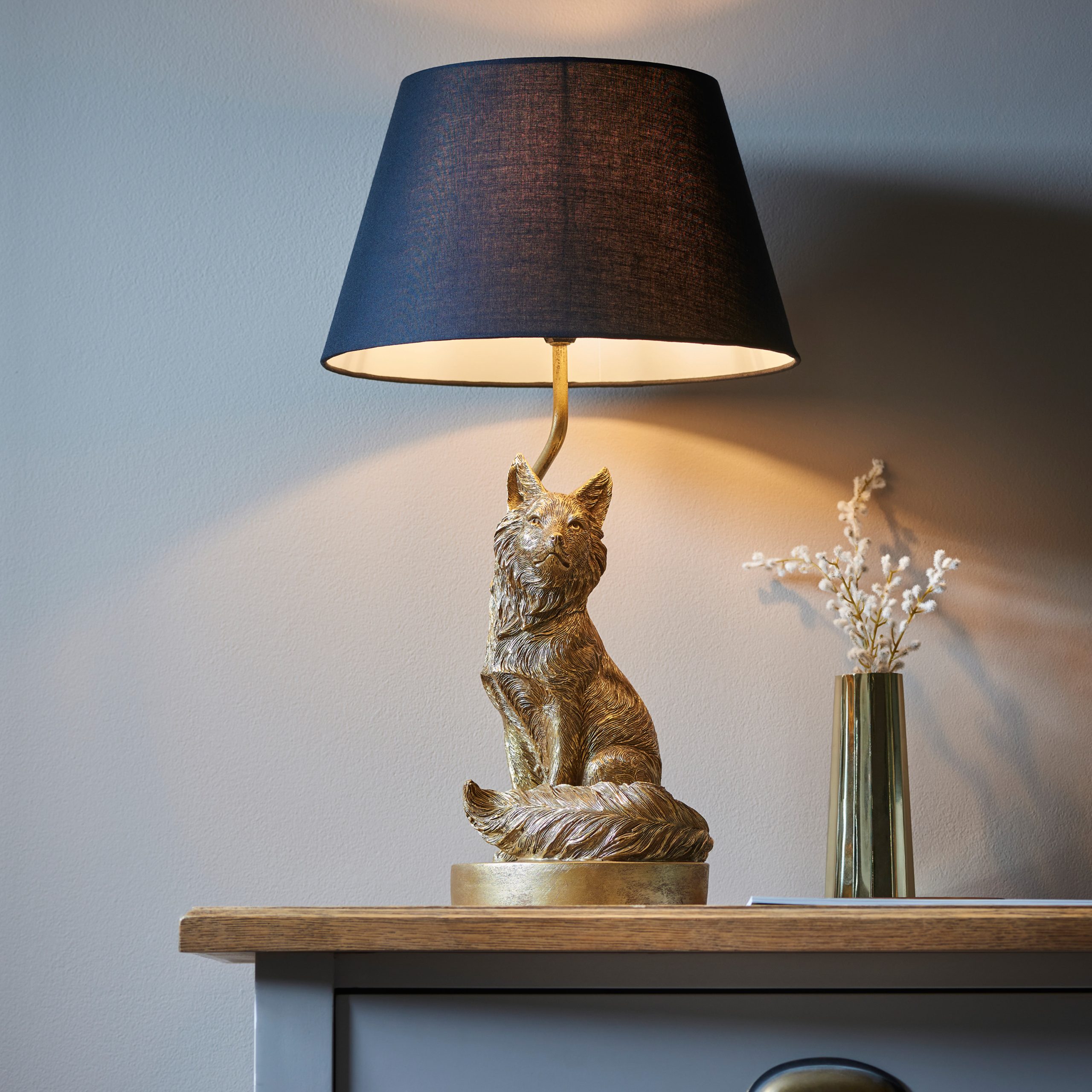 Gallery Direct Fox 1 Table Lamp Gold