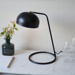 Gallery Direct Brair 1 Table Lamp Matt Black  Antique Brass | Shackletons