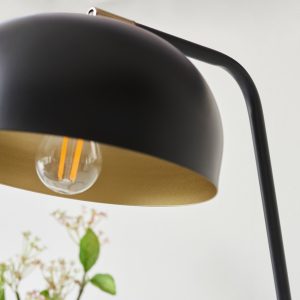 Gallery Direct Brair 1 Table Lamp Matt Black  Antique Brass | Shackletons