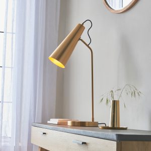 Gallery Direct Karna 1 Table Lamp Antique Brass | Shackletons