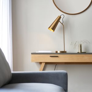 Gallery Direct Karna 1 Table Lamp Antique Brass | Shackletons