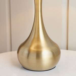 Gallery Direct Piccadilly Table Lamp Brass  Taupe | Shackletons