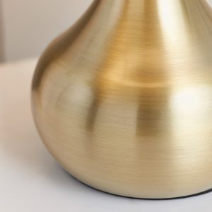 Gallery Direct Piccadilly Table Lamp Brass  Taupe | Shackletons