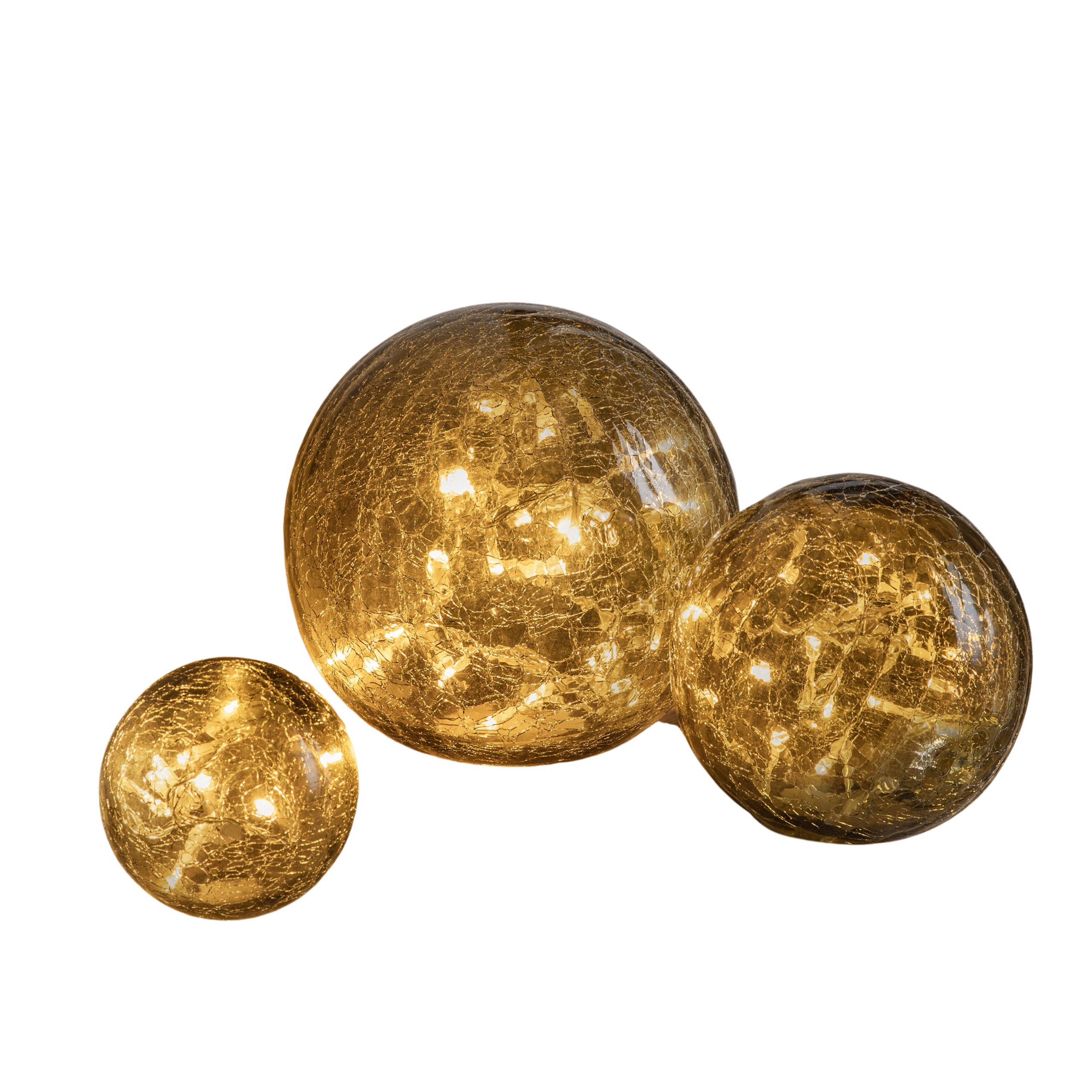 Gallery Direct Crackle Balls 100x150x200mm Smoke