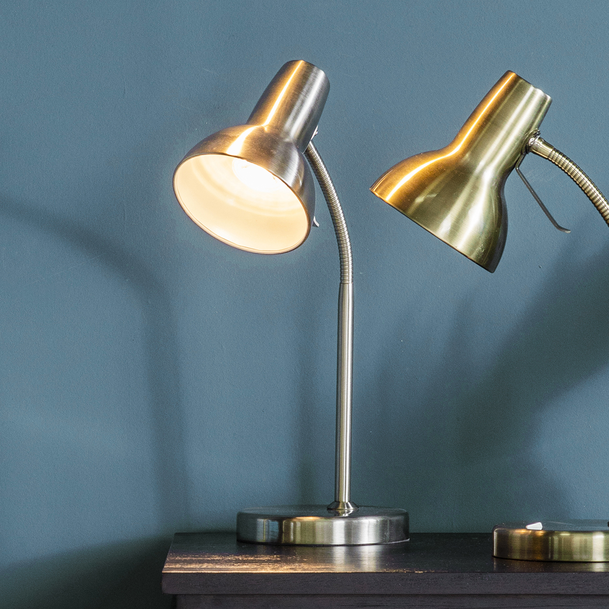 Gallery Direct Amalfi USB Table Lamp Nickel