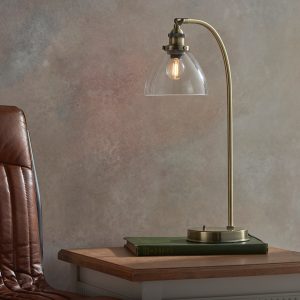 Gallery Direct Hansen Table Lamp Antique Brass | Shackletons