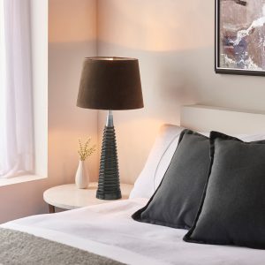 Gallery Direct Naia 1 Table Light Grey Glass  Mocha | Shackletons