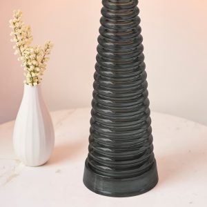 Gallery Direct Naia 1 Table Light Grey Glass  Mocha | Shackletons