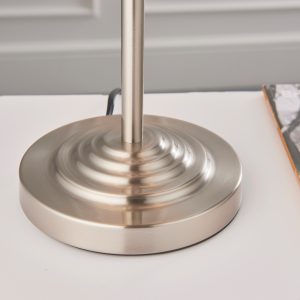 Gallery Direct Highclere 3 Table Light Chrome  Natural Linen | Shackletons