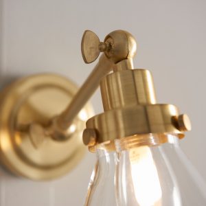 Gallery Direct Faraday Bathroom 1 Wall Light Satin Brass | Shackletons